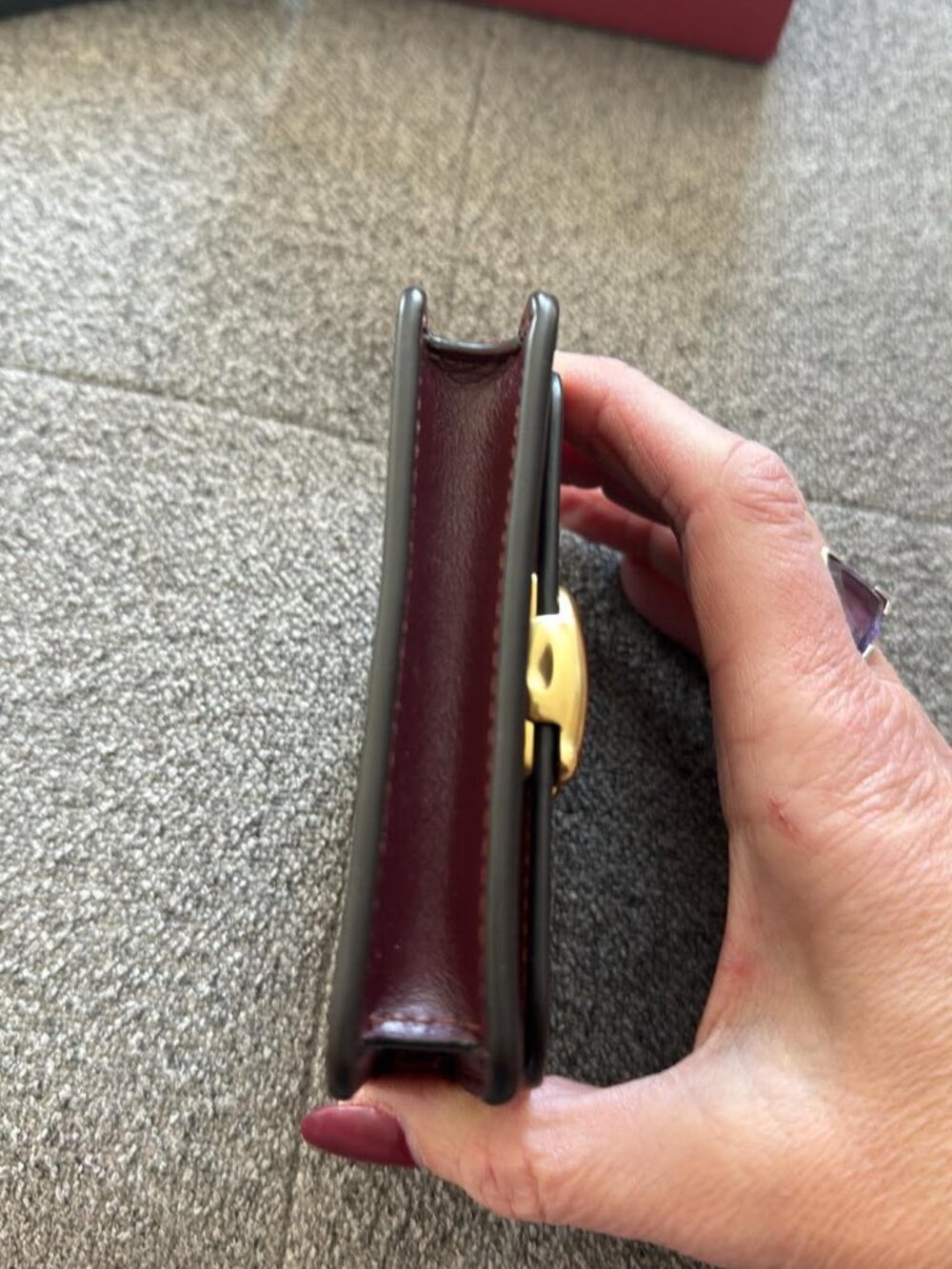 Coach Bandit Card Case - Merlot - Picture 4 of 6